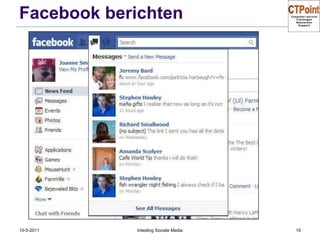 Facebook berichten31-3-2011Inleiding Sociale Media15