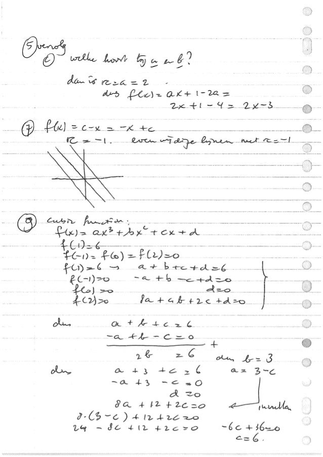 Inleiding Calculus 1415 Huiswerk Week 4