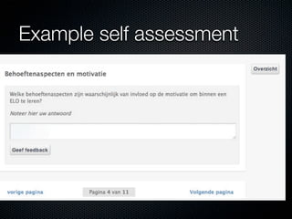 Example self assessment

 
