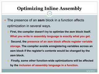 Inline assembly language programs in c | PPTX