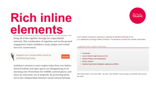 Rich inline 
elements 
● 
 