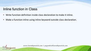 Inline function in C++ | PPTX