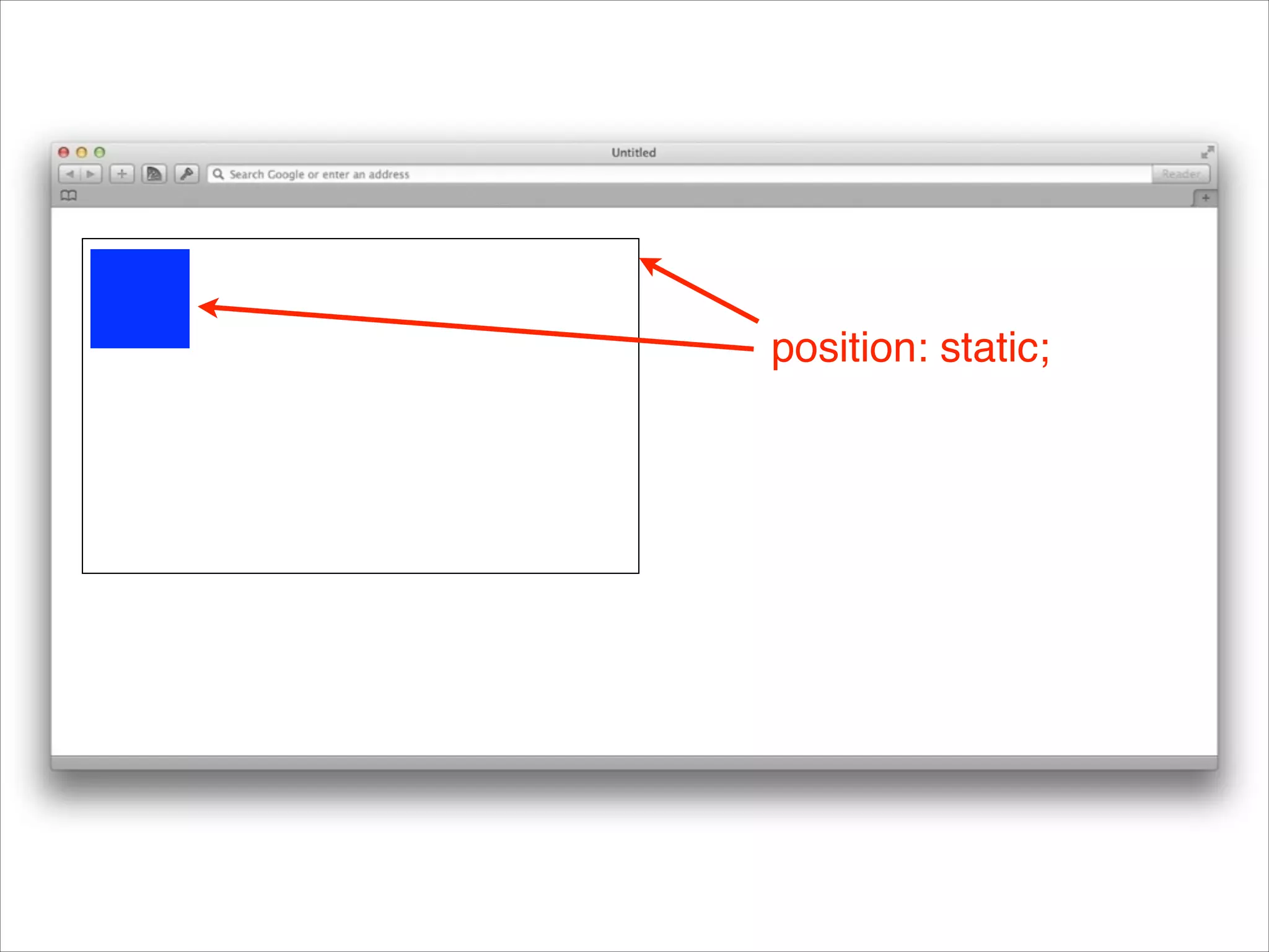 position: static; 
