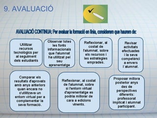 9. AVALUACIÓ   