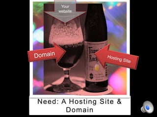 Need: A Hosting Site &
Domain
Your
website
 