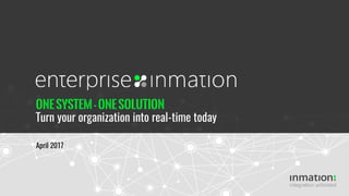 ONESYSTEM -ONESOLUTION
Turn your organization into real-time today
April 2017
 