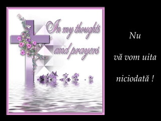 Nu vă vom uita niciodată ! 