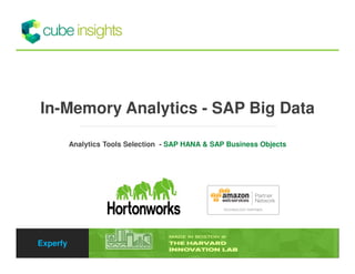 In-Memory Analytics - SAP Big Data
Analytics Tools Selection - SAP HANA & SAP Business Objects
Experfy
 