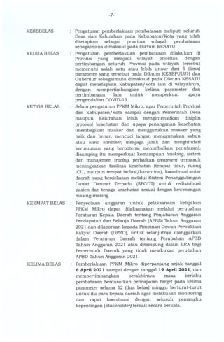 Inmendagri no 7 tahun 2021