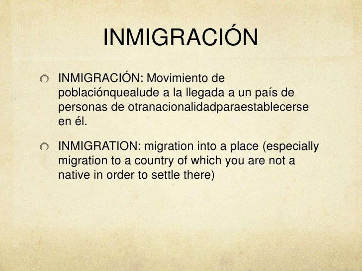 Inmigracion