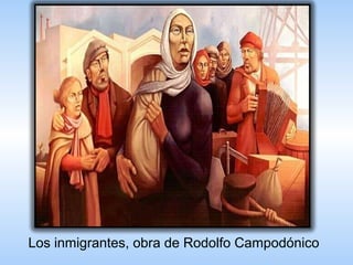 Los inmigrantes, obra de Rodolfo Campodónico 