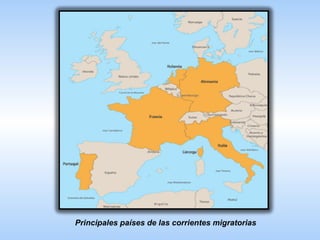 Principales países de las corrientes migratorias 