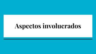 Aspectos involucrados
 