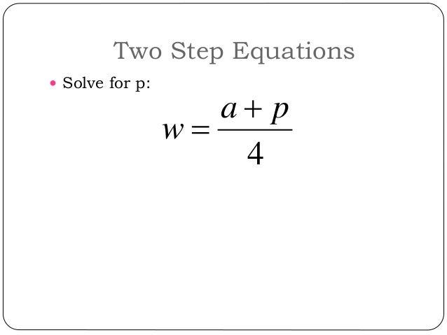 Inm literal equations solving for one variable