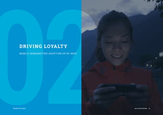 PRESENTEDBYInMobi 2016YEARINREVIEW 10
DRIVINGLOYALTY
MOBILEREMARKETINGADOPTIONUPBY400%
 