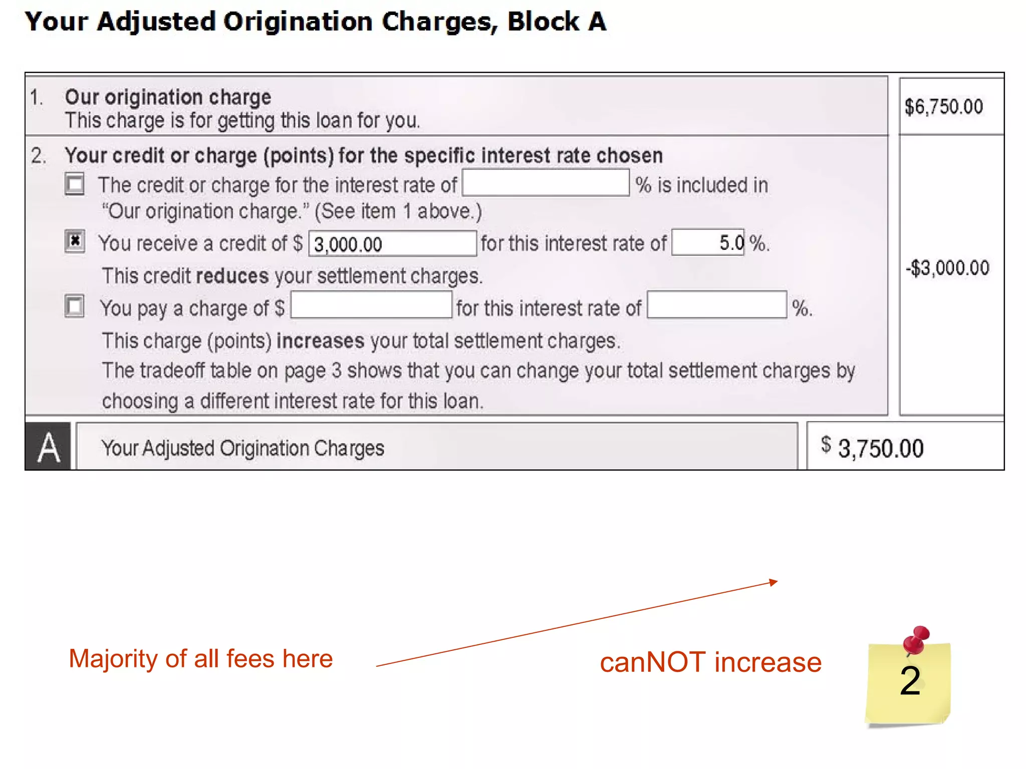 2 Majority of all fees here canNOT increase 