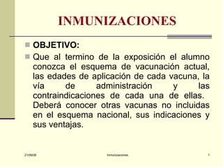 INMUNIZACIONES ,[object Object],[object Object],03/06/09 Inmunizaciones. 