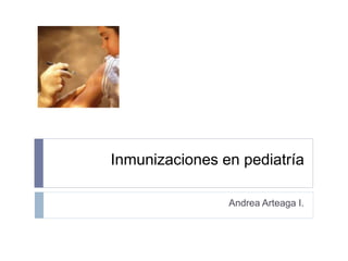Inmunizaciones en pediatría 
Andrea Arteaga I. 
 