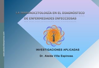 INVESTIGACIONES APLICADAS
Dr. Aleida Villa Espinosa.
www.aleidavillaespinosa.com
 