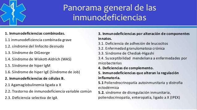 Resultado de imagen para inmunodeficiencias combinadas