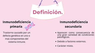 inmunodeficiencias primarias y secundarias inmunología | PDF