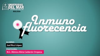 LICENCIATURA EN
BIOLOGIA

Inmuno
fluorecencia

ó
ó

ó

 