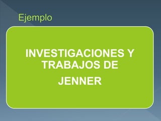 INVESTIGACIONES Y
TRABAJOS DE
JENNER
 