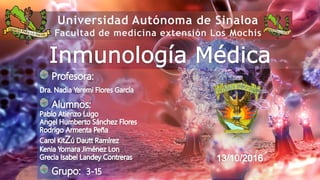 {
Universidad Autónoma de Sinaloa
Facultad de medicina extensión Los Mochis
 