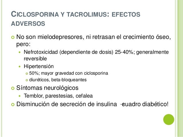 Prograf Tacrolimus Efectos Secundarios