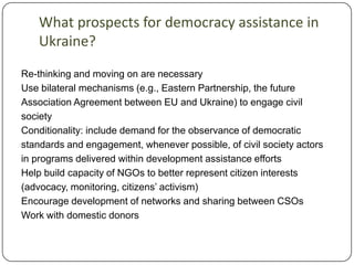 New patterns of CSOs – Government – Business relations