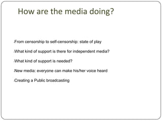 political parties, the parliament and local self-governance see their roles reduced