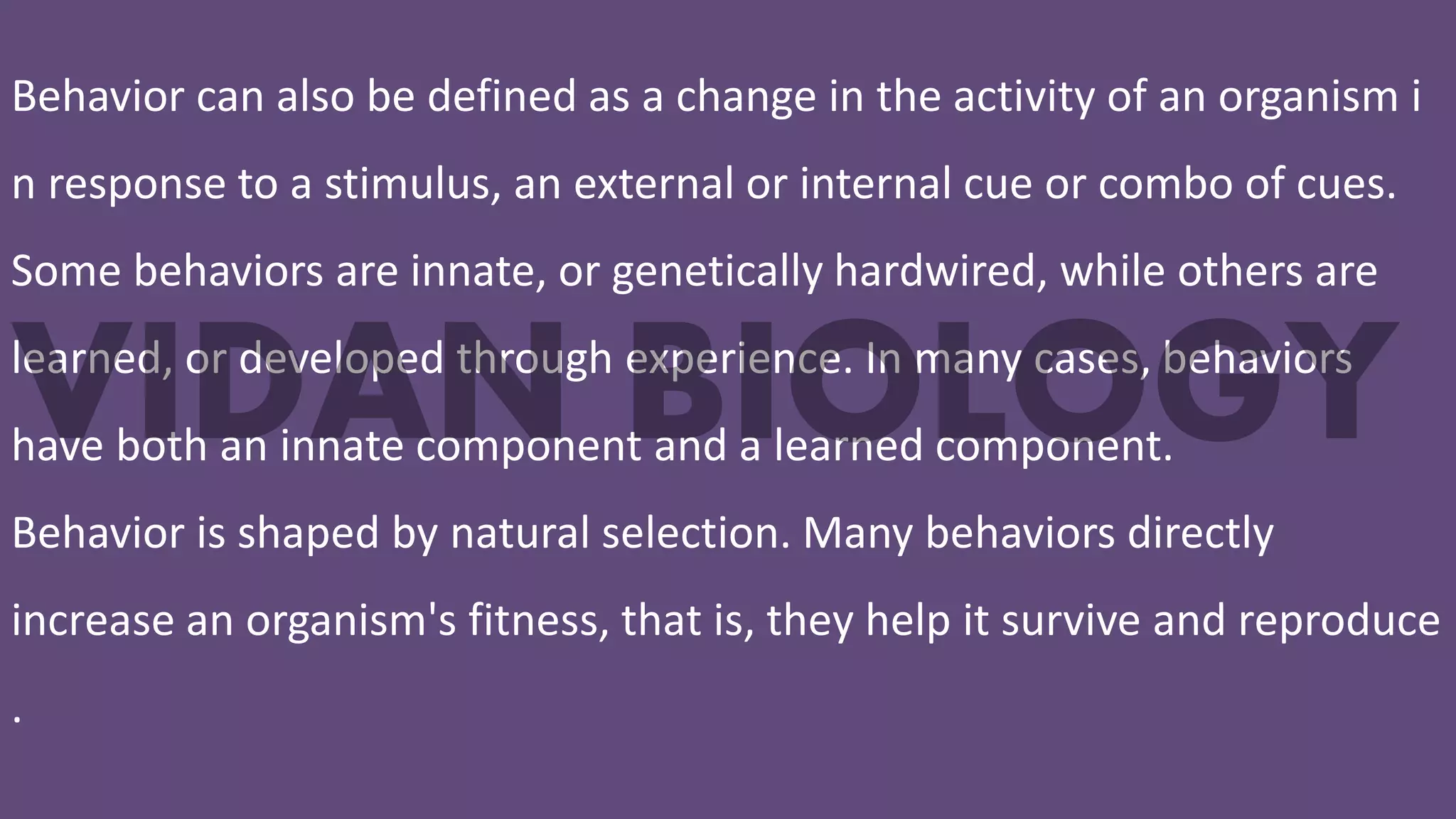 Innate Behavior (Animal Behavior) Taxis, Fixed Action Pattern, reflex