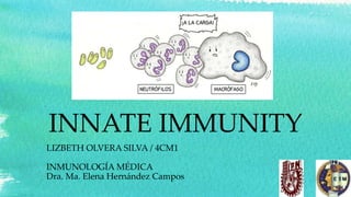 INNATE IMMUNITY
LIZBETH OLVERA SILVA / 4CM1
INMUNOLOGÍA MÉDICA
Dra. Ma. Elena Hernández Campos
 