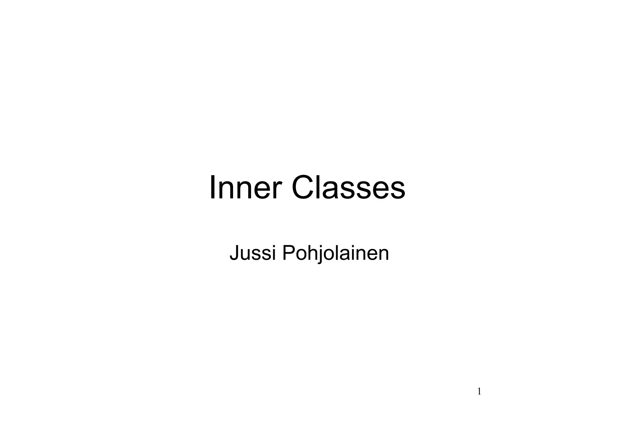Java Inner Classes | PPT