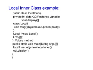 Inner classes | PPTX