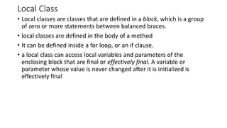 Java Nested class Concept | PPTX