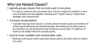 Java Nested class Concept | PPTX