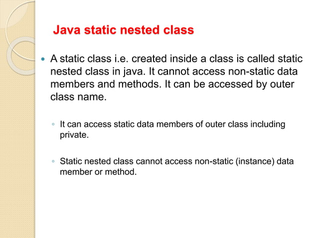 Inner classes in java | PPTX