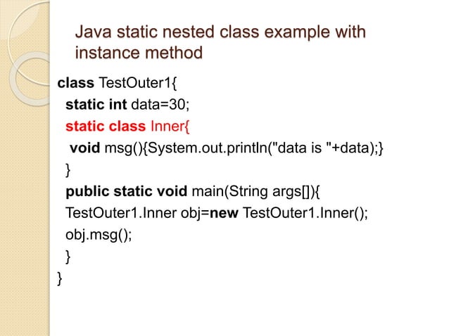 Inner classes in java | PPTX