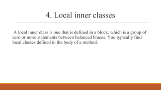 Inner Classes in Java | PDF