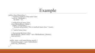 Inner Classes in Java | PDF