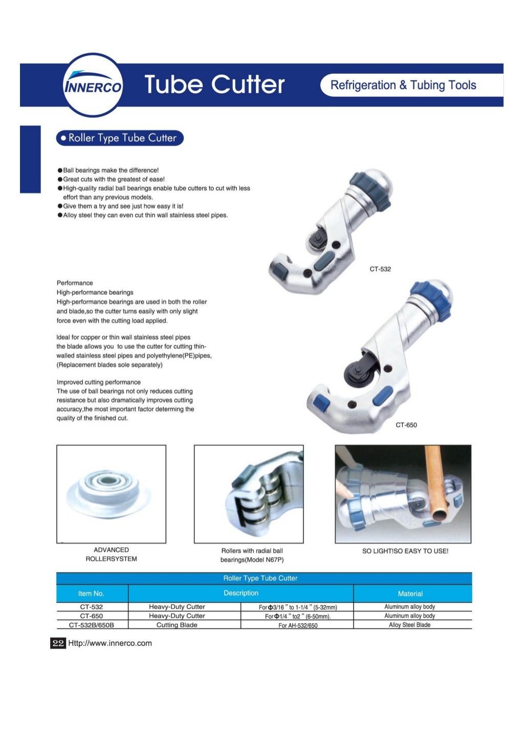 INNERCO REFRIGERATION CATALOG BOOK