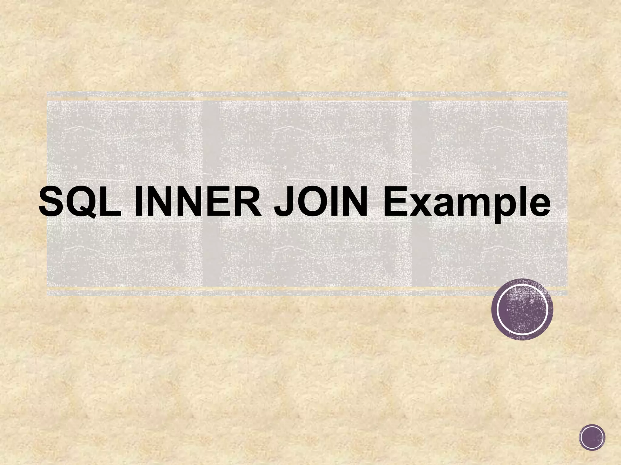 Inner Join In Ms Access | PPTX