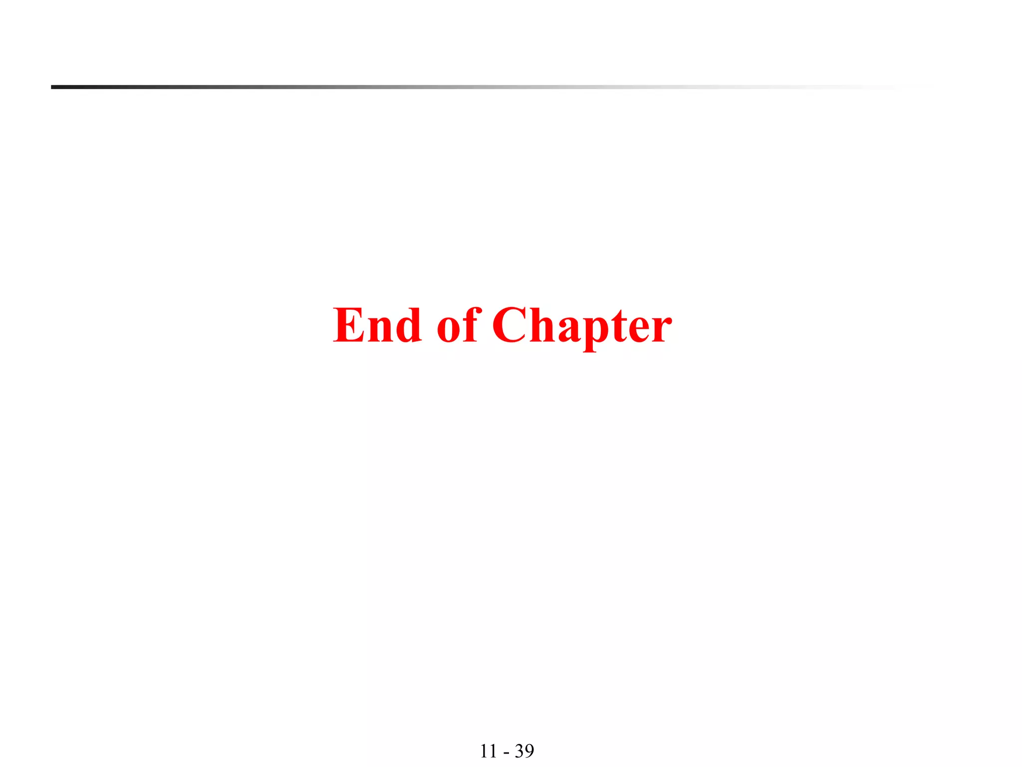 End of Chapter
11 - 39
 