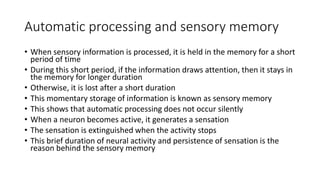 A comprehensive outline of human cognitive mechanism | PPTX