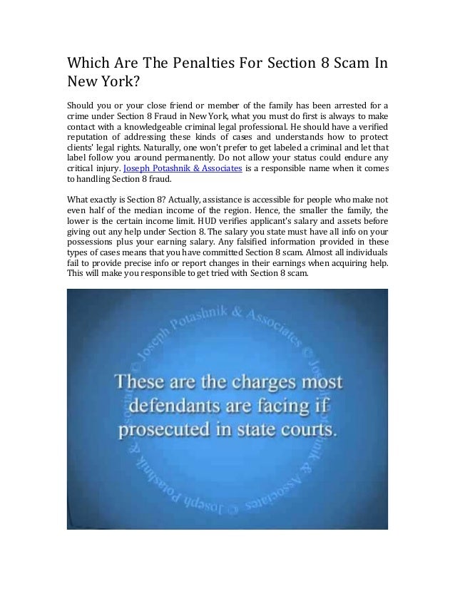 In New York City, What Penalties Can You Face For Section 8 Fraud