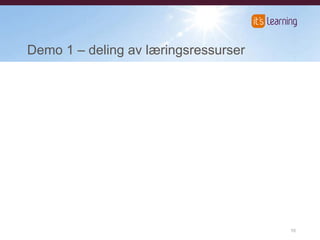 Demo 1 – deling av læringsressurser 