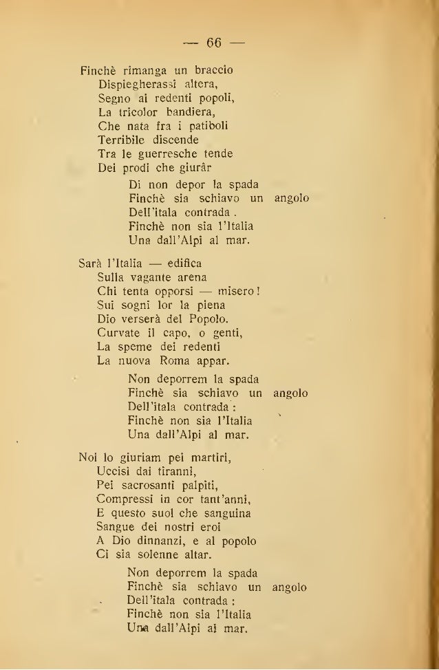 Inni Di Guerra E Canti Patriottici Del Popolo Italiano 1915