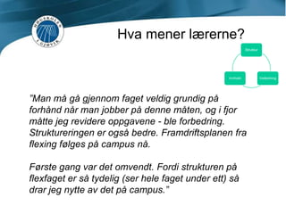 Hvordan jobbe mot et felles mål?Felles kompetanseoppbygningNettpedagogisk ressursFaggruppenes eierforholdEnkel modell, standardisering