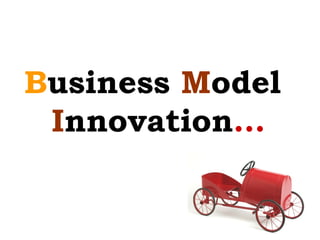 Business Model
Innovation…
 